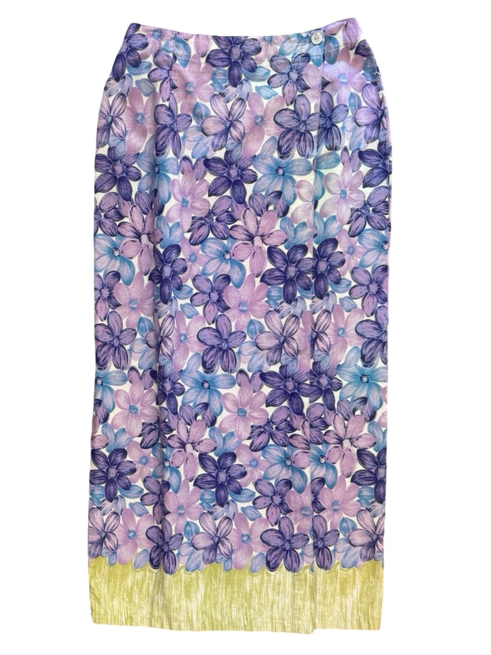 Y2K A.M.I. Vintage Botanical Column Maxi Skirt